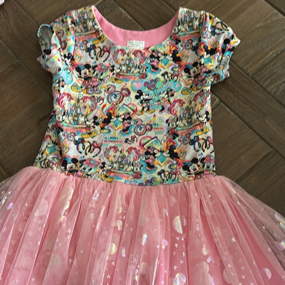 Custom made disney tutu dress Disney Multicolor Character Dress with Pink Skirt